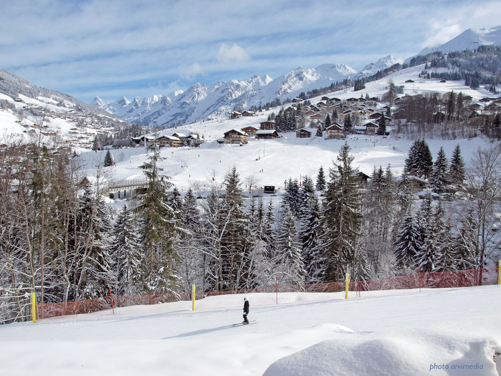 vue sur la chaine des Aravis